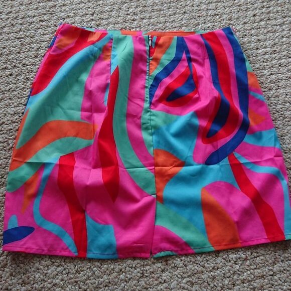 Vibrant Bold Color blouse and skirt set - Picture 11 of 14